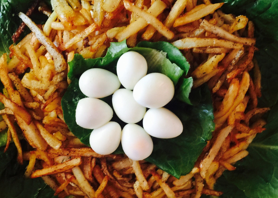 Вкусный салат "Птичье гнездо"