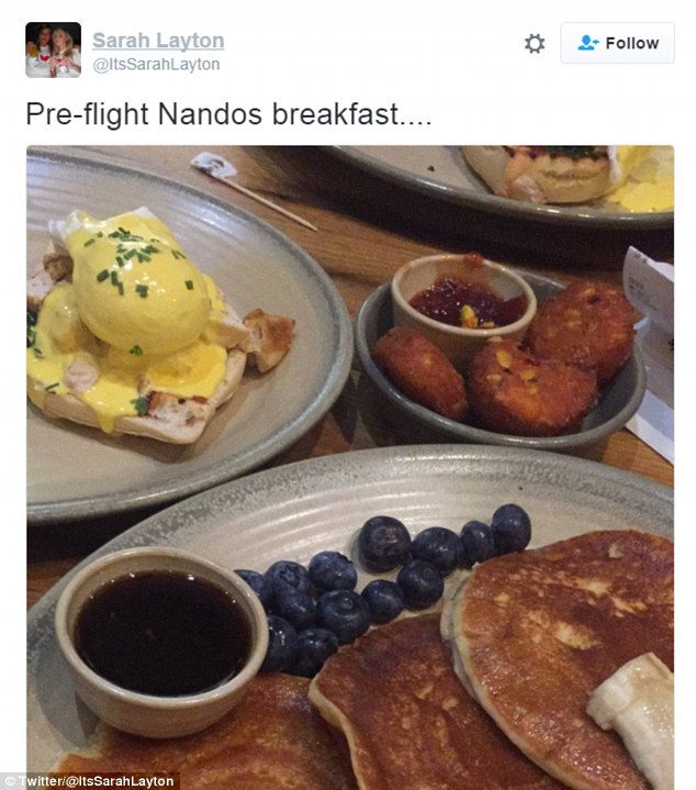 Sarah Layton snapped an image of pancakes with fruit, Nando