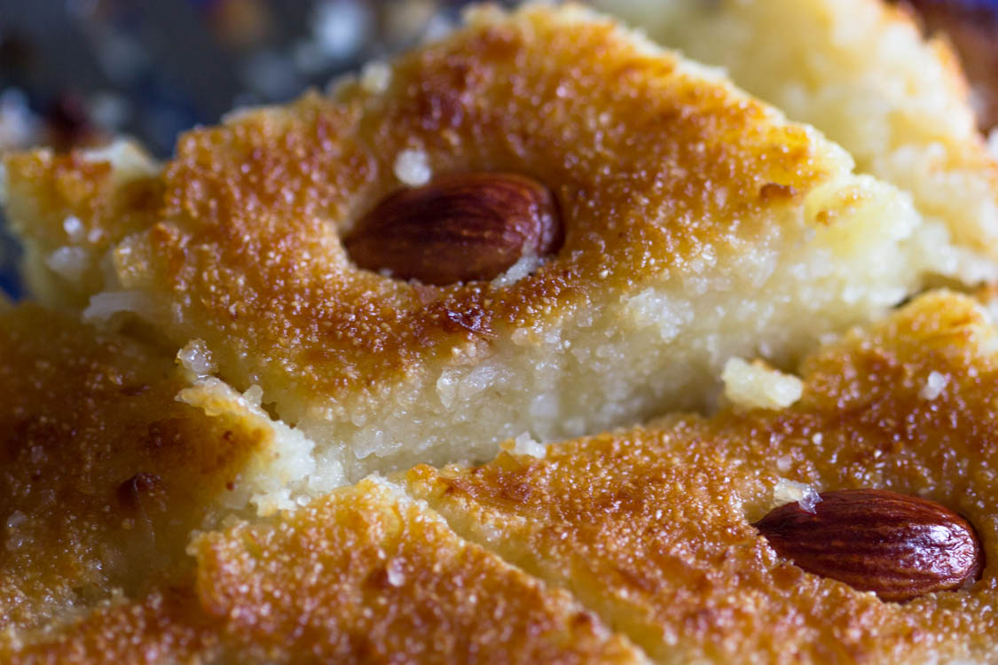 Basbousa (Coconut Yogurt Semolina Cake)