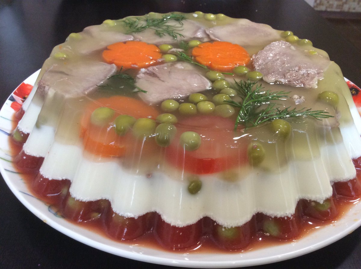 Заливное из мяса с желатином рецепт с фото пошагово
