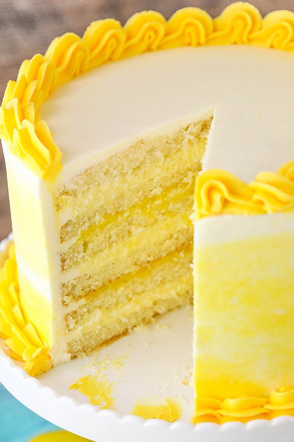 Желтый и голубой крема для тортов
