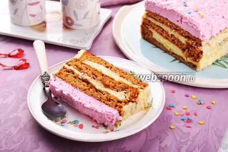 Фото рецепта Медово-творожный торт
