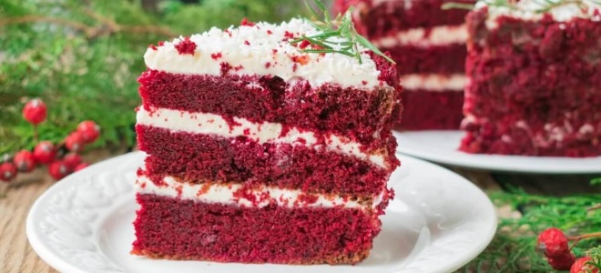 рецепт торт красный бархат с творожным кремом