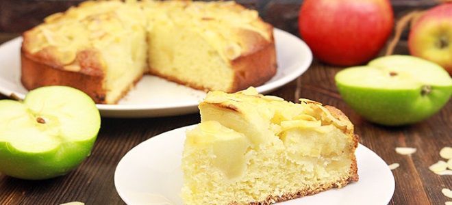 пирог с яблоками на сметане в духовке