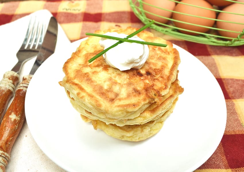 Perfectly Simple & Delicious Egg and Cheese Pancakes / Griddlecakes 
