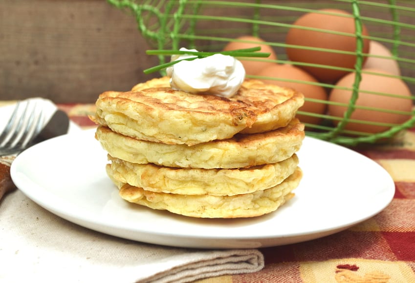 Perfectly Simple & Delicious Egg and Cheese Pancakes / Griddlecakes 
