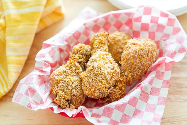 This Oven Fried Chicken Recipe has so much flavor and a crunchy coating