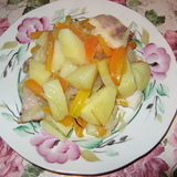 Запеченая картошка с рыбой