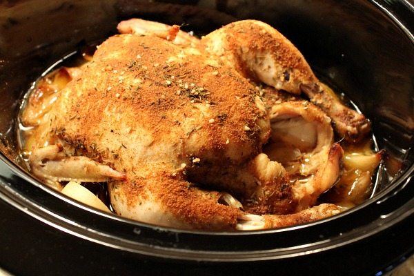 Whole Chicken in the Slow Cooker