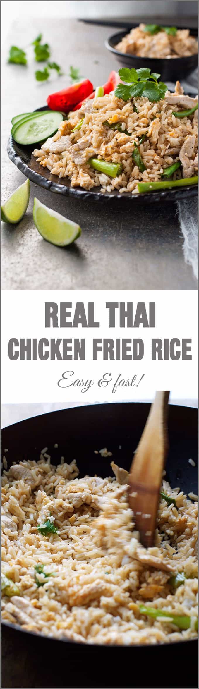 Real Thai Chicken Fried Rice - just like you get in Thailand and from Thai restaurants!